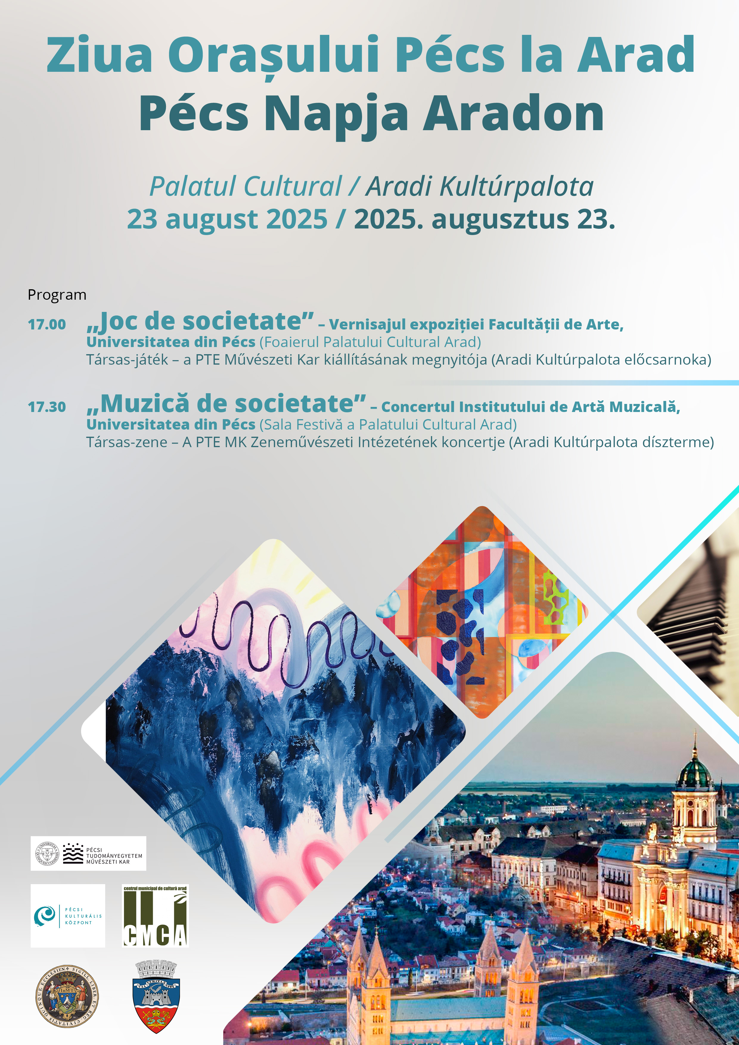 Ziua Orașului Pécs la Arad - afiș 2025