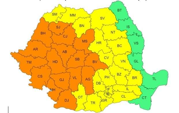 Harta cod portocaliu